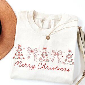 Cute Christmas Tree Shirt, Christmas Tree Bow Shirt, Merry Christmas Shirt